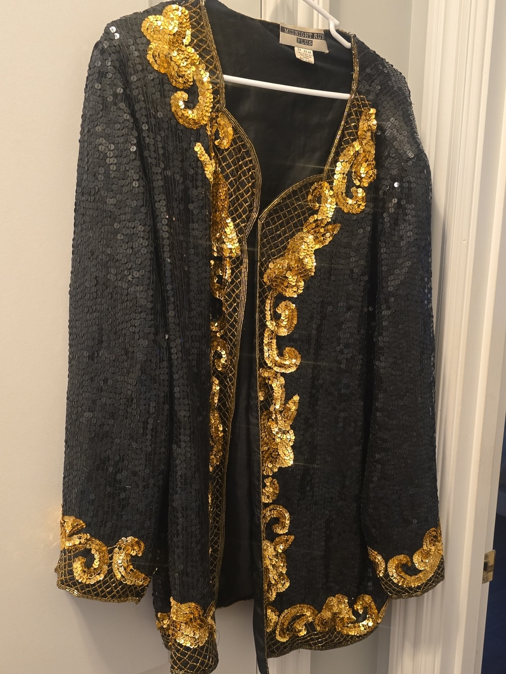 Midnight run plus sequin blazer
